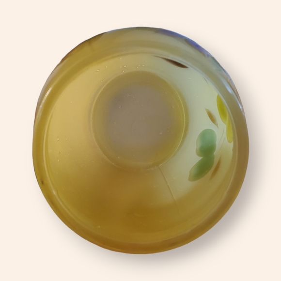 VINTAGE BARTLETT COLLINS COOKIE JAR YELLOW FRUITS FLOWERS - Picture 2 of 5